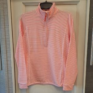 Vineyard Vines Striped Sankaty Shep Shirt Womens Small Orange NWT